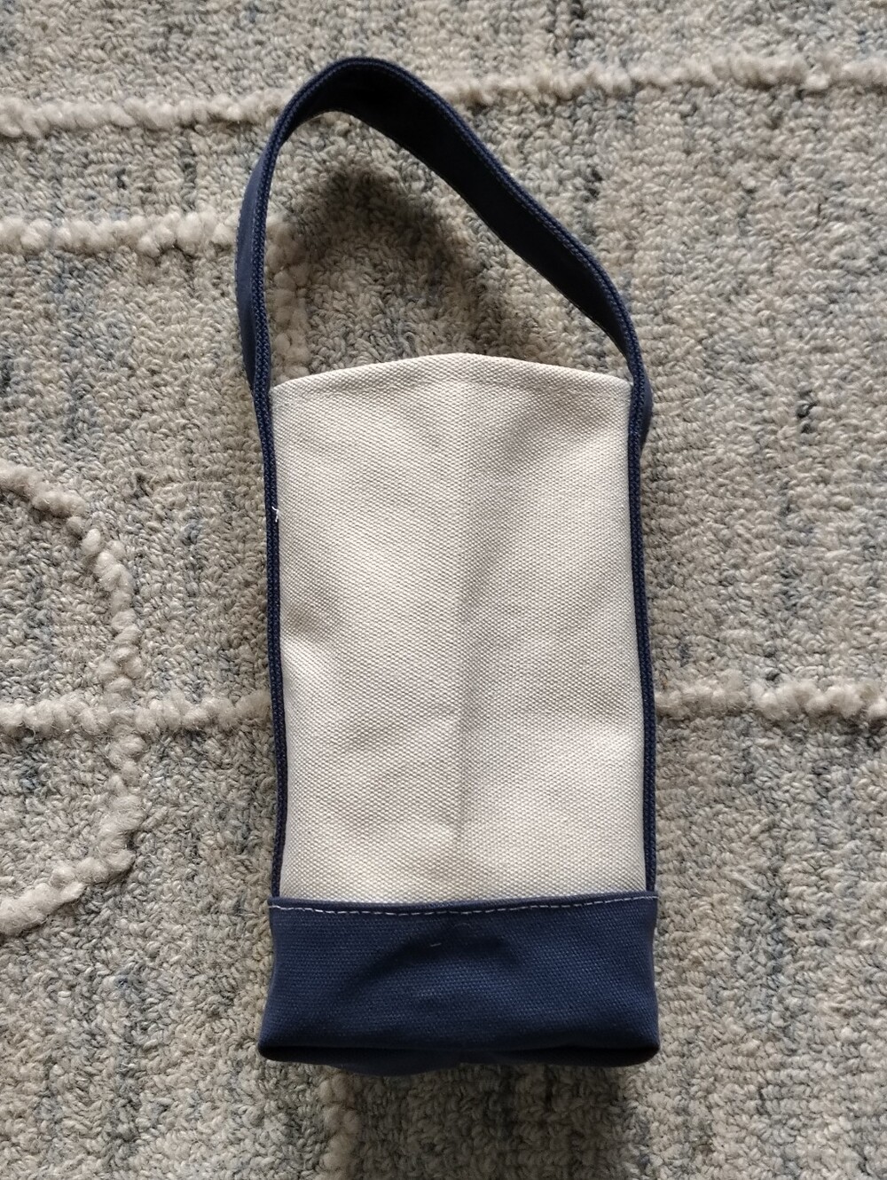 Morgan Julia Designs Wine & Tote Canvas Bag Small Navy - Picture 3 of 4